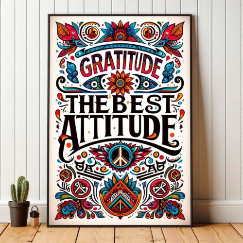 A picture that depicts the message: “Gratitude is the best attitude.”